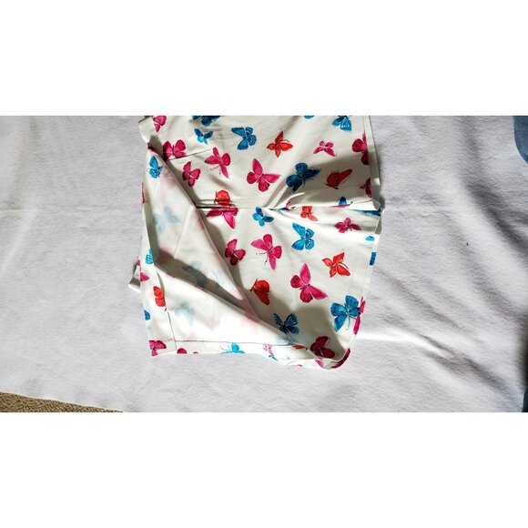 Briggs New York Skort Size 16 White Pink & Blue Butterflies Cotton Spandex - Picture 13 of 16